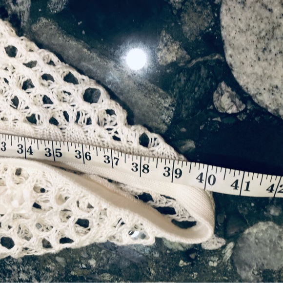 Streetwear Society Crochet Shrug Cover up Cream Sweater Size S/P - Picture 11 of 13